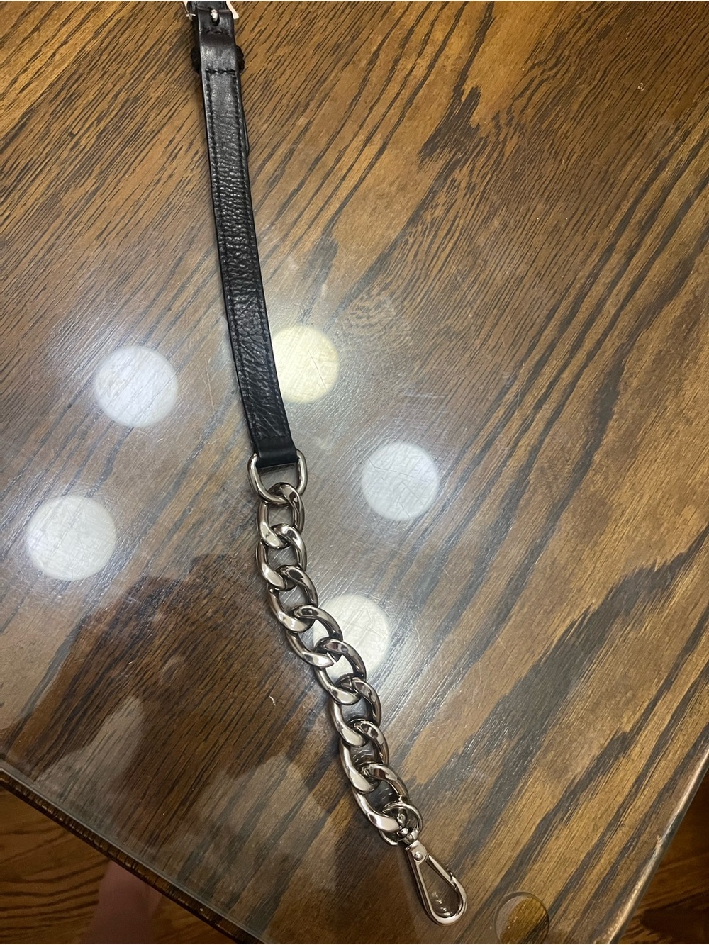 Michael Kors Black Crossbody Purse Strap with Chain - Picture 5 of 8
